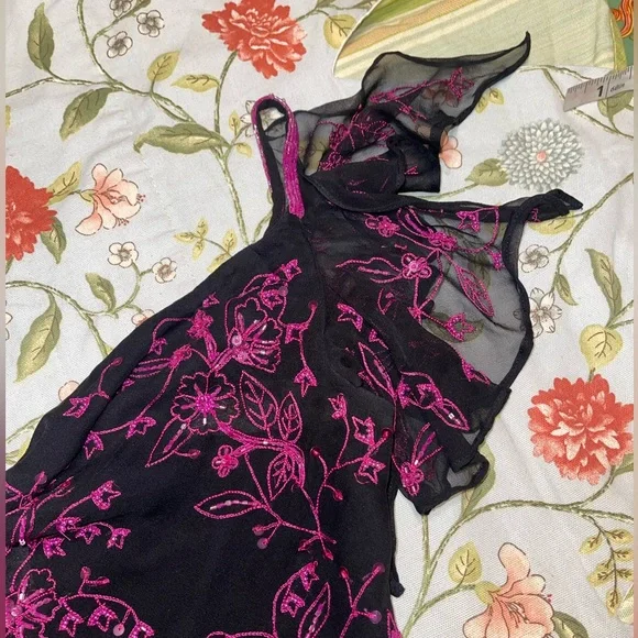 Vintage Andretta Donatello Silk Beaded Sequin Embroidered Top - Picture 15 of 16